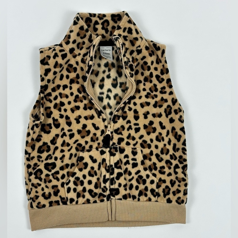 Toddler Cheetah Print Fleece Vest